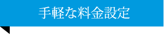 手軽な料金設定